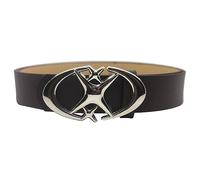 Unique Moon Star Buckle Cintura in stile vintage gotico, accessorio alla moda per uomini e donne, cintura in metallo alla moda, per gonne di jeans, marrone, Taglia unica