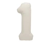Unique- Numero Palloncino Gigante 1-86 cm-Colore Nudo Opaco-1 Pezzo (Confezione da 1), Nude, large, 19651