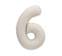 Unique- Numero Palloncino Gigante 6-86 cm-Colore Nudo Opaco-1 Pezzo (Confezione da 1), Nude, large, 19656