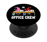 Unique Office Crew Graphic For Men And Women Funny Gnome PopSockets PopGrip Adesivo