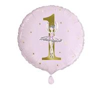 Unique Palloncino rotondo in alluminio rosa ballerina 1 pz 75947