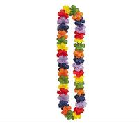 Unique Party 19193 - Ghirlanda Hawaiana in Tessuto Leis - 101 cm - Multicolore - Confezione da 25
