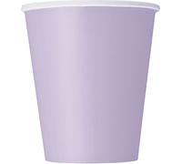 Unique Party 31416 - 266ml Bicchieri di Carta Lavanda, Confezione di 14