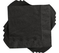 Unique Party 3201-13 cm Tovaglioli di Carta Neri, Confezione di 20