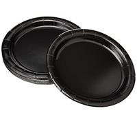 Unique Party 32044 - 18 cm Piatti per Feste Neri, Confezione di 20