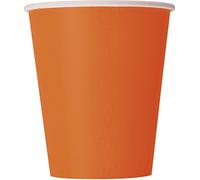 Unique Party Party Paper Cups Set di 14 Bicchieri, Carta, Arancione