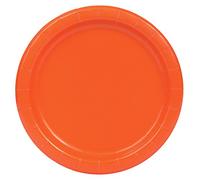 Unique Party 32252 Piatti per Feste, Arancione, 21.9 cm Confezione di 16 pezzi