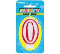 Unique Party 360-0 - Candela di Compleanno Numero 0