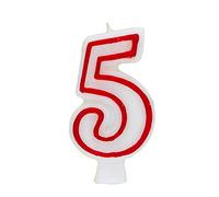 Unique Party 360-5 - Candela di Compleanno Numero 5