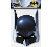 Unique Party 49921 - Batman Maschere per la festa, confezione da 8 pezzi, Colore nero