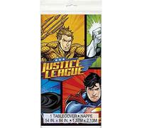 Unique Tovaglia di plastica Party 49963 – Justice League – 2,13 x 1,37 m