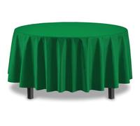 Unique Party Plastic Tablecover Tovaglia Plastificata Rotonda, Verde (Prato)