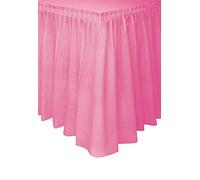 Unique Gonna plastificata per tavolo TableSkirt 50051 Tinta unita Rosa (Shocking) 37 cm x 4.3 m
