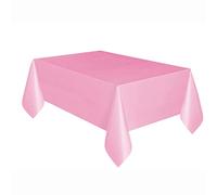 Unique- Plastic Tablecover Rectangle Tovaglia Plastificata, Tinta Unita, Rosa, 6-12 mesi, 50392