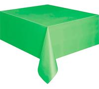 Unique- Plastic Tablecover Rectangle Tovaglia Plastificata, Tinta Unita, Verdognola, 274 L x 137 W centimeters, 5098