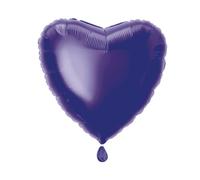 Unique Party 52956 - 45 cm Palloncino a Elio in Foil a Forma di Cuore Color Viola Profondo