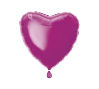 Unique Party 52957 - 45 cm Palloncino a Elio in Foil a Forma di Cuore Color Rosa Shocking, Modelli/Colori Assortiti, 1 Pezzo