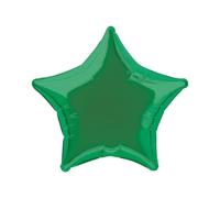 Unique Party 53325 - 50 cm Palloncino a Elio in Foil a Forma di Stella Color Verde