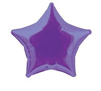 Unique Party 53326 - 50 cm Palloncino a Elio in Foil a Forma di Stella Color Viola Profondo