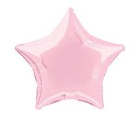 Unique Party 53329 - 50 cm Palloncino a Elio in Foil a Forma di Stella Color Rosa Pastello