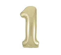 Unique Party - 53831 - Palloncino Gigante - Numero 1 - 86cm - Dorato