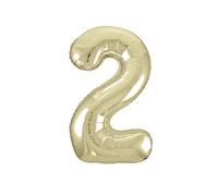 Unique Party - 53832 - Palloncino Gigante - Numero 2 - 86cm - Dorato
