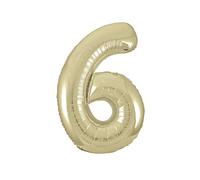 Unique Party - 53836 - Palloncino Gigante - Numero 6 - 86cm - Dorato