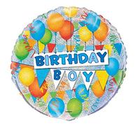 Unique Party 55515 - 45 cm Palloncino in Foil a Forma di Prisma "Birthday Boy"