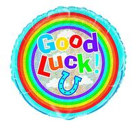 Unique Party 55541 - 45 cm Palloncino in Foil a Forma di Prisma "Good Luck"