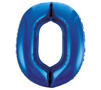 Unique Party 55740 - 86 cm Palloncino Gigante in Foil Blu Numero 0