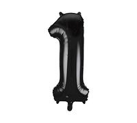 Unique Party 55861 - Palloncino Gigante - Numero 1 - 86cm - Nero