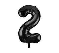 Unique Party 55862 - Palloncino Gigante - Numero 2 - 86cm - Nero