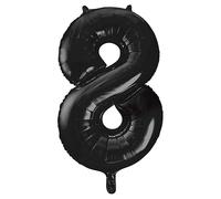 Unique Party 55868 - Palloncino Gigante - Numero 8 - 86cm - Nero