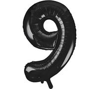 Unique Party 55869 - Palloncino Gigante - Numero 9 - 86cm - Nero