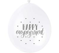 Unique Party 56069 - Palloncini in Lattice - 23 cm - Happy Engagement - Confezione da 10