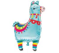 Unique Shaped Foil Balloon-33 | Blue | 1 Pc Animale Palloncino Llama Gigante-90 cm, Multicolore, One Size, 56601