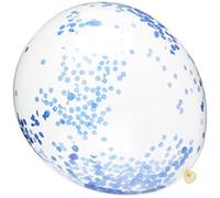 Unique Party 58115 - Palloncini di Coriandoli - 30 cm - Blu Reale - Confezione da 6