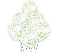 Unique Party 58119 - Palloncini di Coriandoli - 30 cm - Verde Lime - Confezione da 6