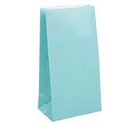 Unique Party - Buste regalo 59002 in carta azzurra tinta unita - Confezione da 12