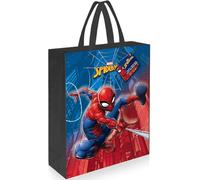 Unique Party 59239 - Borsa Grande in Plastica per Feste - Festa Spider-Man - 33 cm x 28 cm