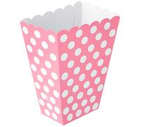 Unique- Treat Box Scatole Popcorn Sorpresa in Set da 8, Rosa (Shocking), Confezione da 8, 59295