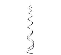 Unique Party Stelle filanti da appendere 66 cm in plastica nere, Confezione da 8