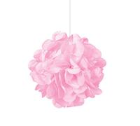 Unique Party 64210 - Pompon Piccoli di Carta Velina - 23 cm - Rosa Chiaro - Confezione da 3