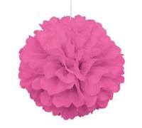 Unique Party 64272 - 40cm Pompon in Carta Velina Rosa Shocking Decorazione per Feste