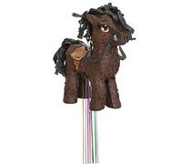 Unique 65988 Cavallo Marrone Pinata-Tirare la Corda, Cardboard, Brown