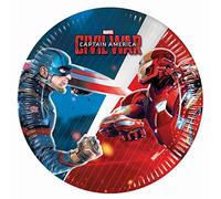 Unique Party 72236 - Piatti da festa della guerra civile, 20 cm, confezione da 8