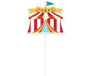Unique Party 72479 - Topper per torta per feste a tema circo di carnevale