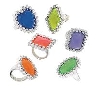 Unique Party Anelli di plastica 74003 – Regalini per feste, confezione 12, colori assortiti