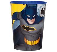 Unique- Plastic Stadium Cup-16 oz. | Batman | 1 Pc Bicchiere di plastica-473 ml-Festa, Multicolore, 1 Unità (Confezione da 1), 77517