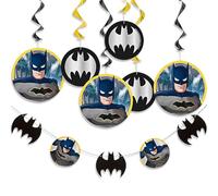 Unique Party 77534 - Kit di Decorazioni per Festa di Batman - Set da 7